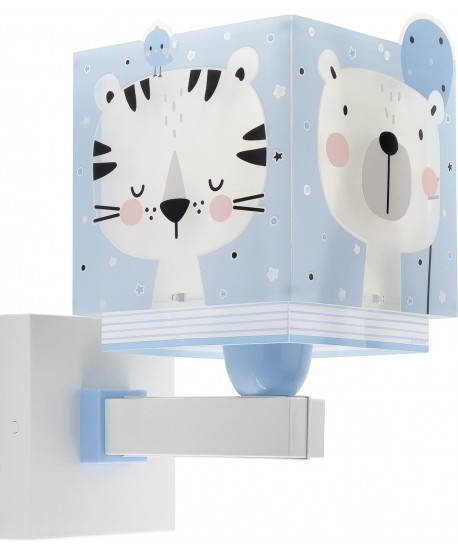 Aplique de pared infantil Baby Jungle animales bosque azul