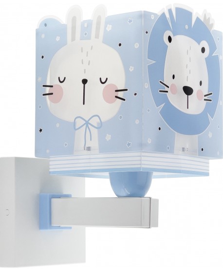 Aplique de pared infantil Baby Jungle animales bosque azul