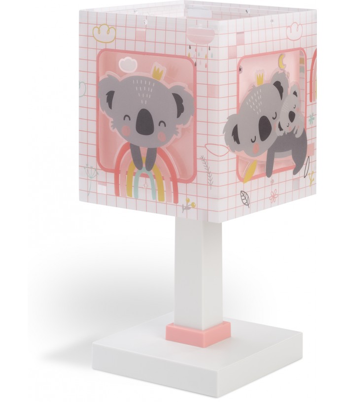 Lampada da comodino per bambini Koala rosa