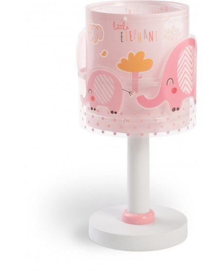 Lampe de chevet pour enfants Little Elephant Éléphante rose