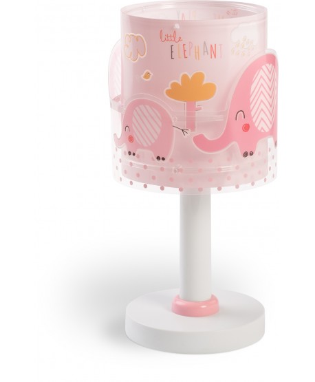 Lámpara de mesita infantil Little Elephant Elefante rosa