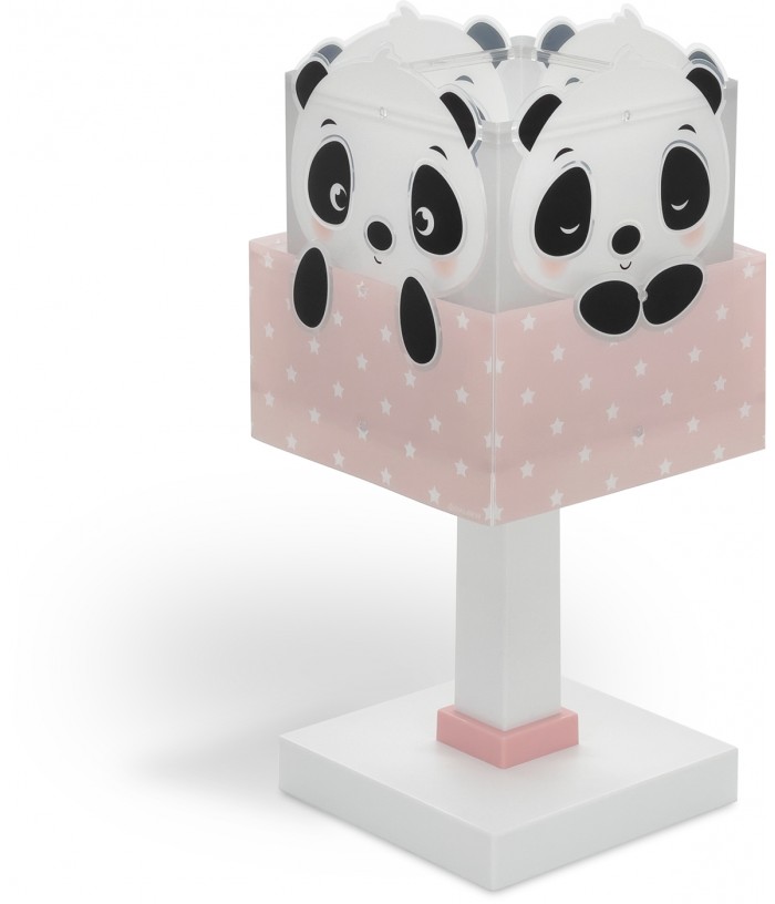 Candeeiro infantil de mesa Panda rosa