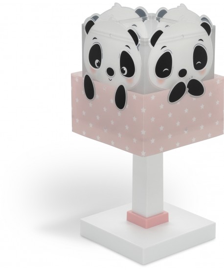 Lámpara de mesa infantil Panda rosa