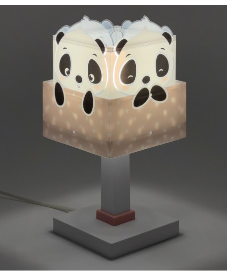Lampe de chevet pour enfants Panda rose