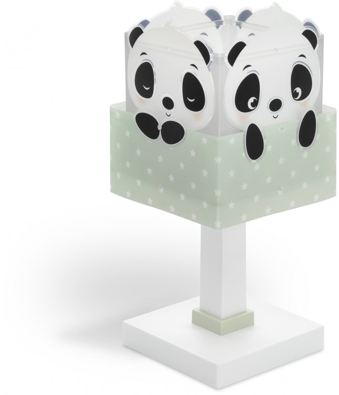 Lampada da comodino per bambini Panda verde