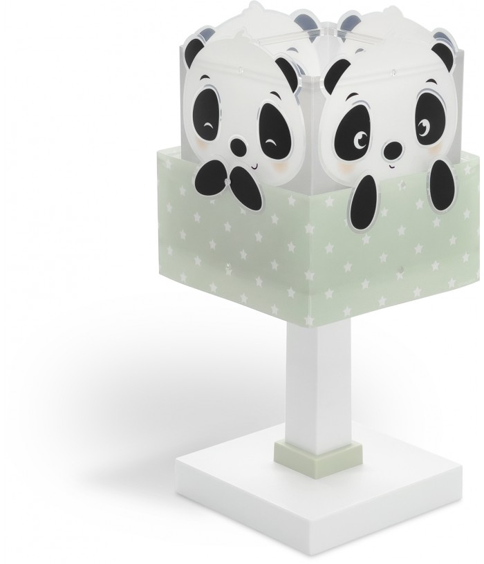 Lámpara de mesa infantil Panda Verde