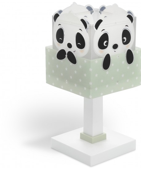 Lampada da comodino per bambini Panda verde