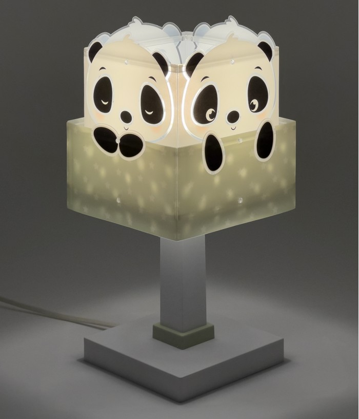 Children table lamp Panda green