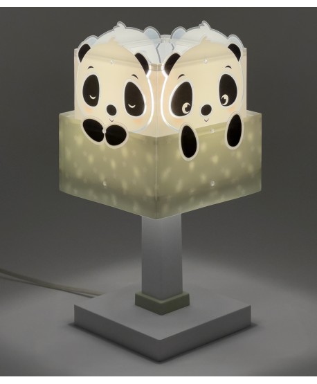 Children table lamp Panda green