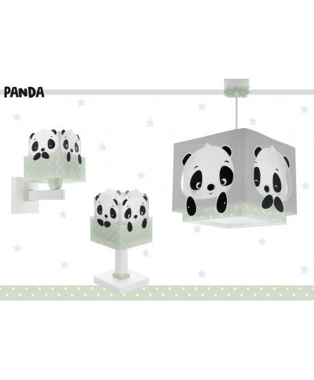 Lámpara de mesa infantil Panda Verde