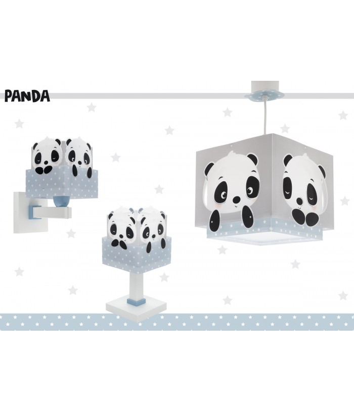 Lampe de chevet pour enfants Panda bleu