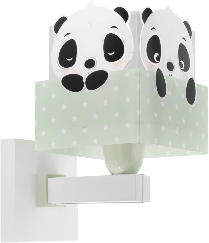 Aplique de pared infantil Panda verde