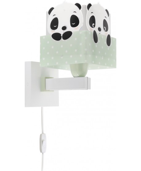 Aplique de pared infantil Panda verde