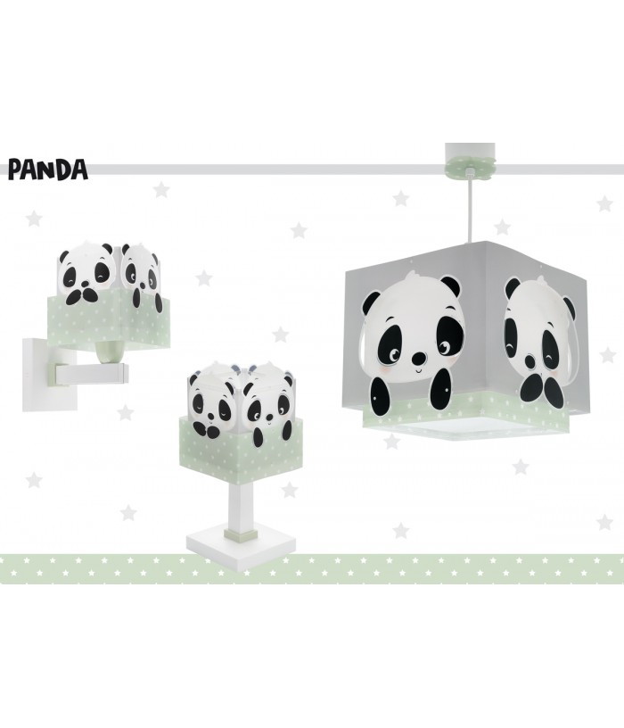 Children wall lamp Panda green