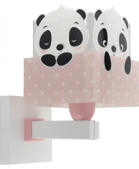 Aplique de pared infantil Panda rosa