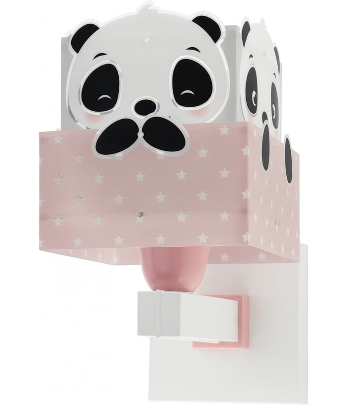 Applique murale pour enfants Panda rose