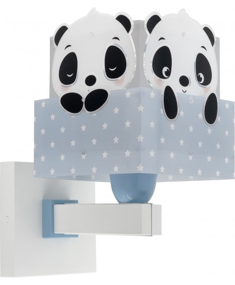 Candeeiro infantil de parede Panda azul