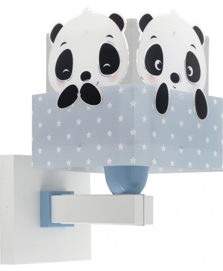 Candeeiro infantil de parede Panda azul