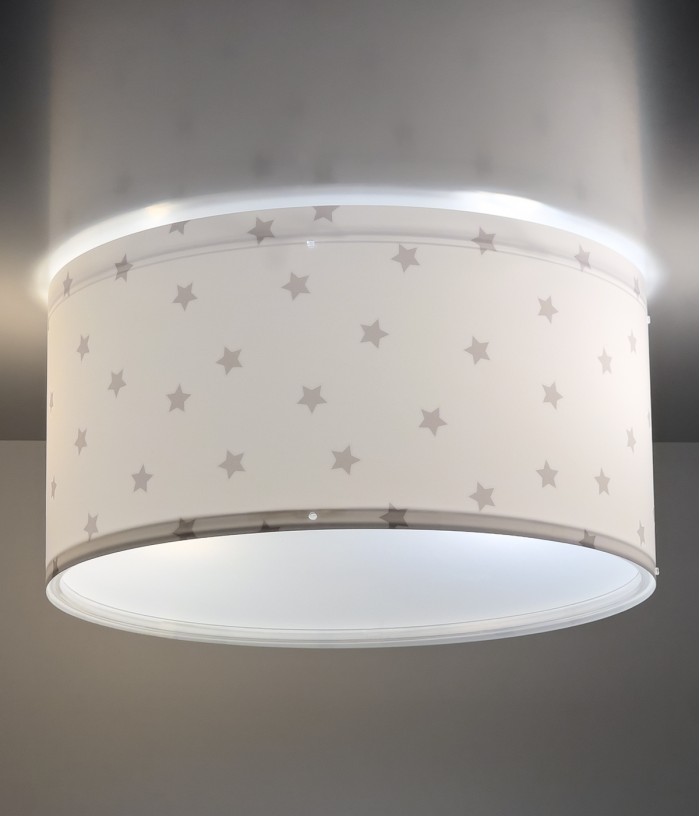 Plafon de teto infantil Star Light Estrela branco