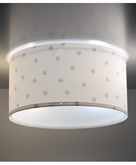 Plafon de teto infantil Star Light Estrela branco