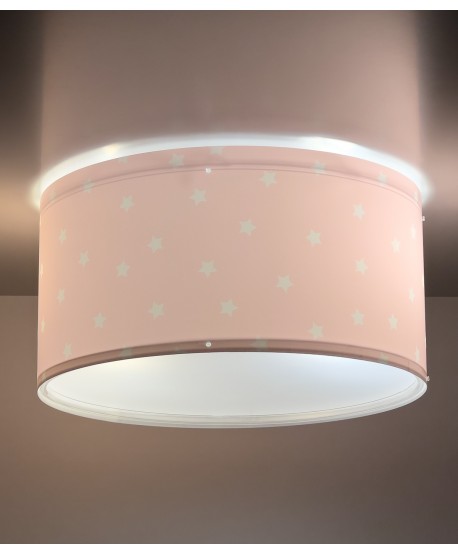 Plafon de teto infantil Star Light Estrela rosa