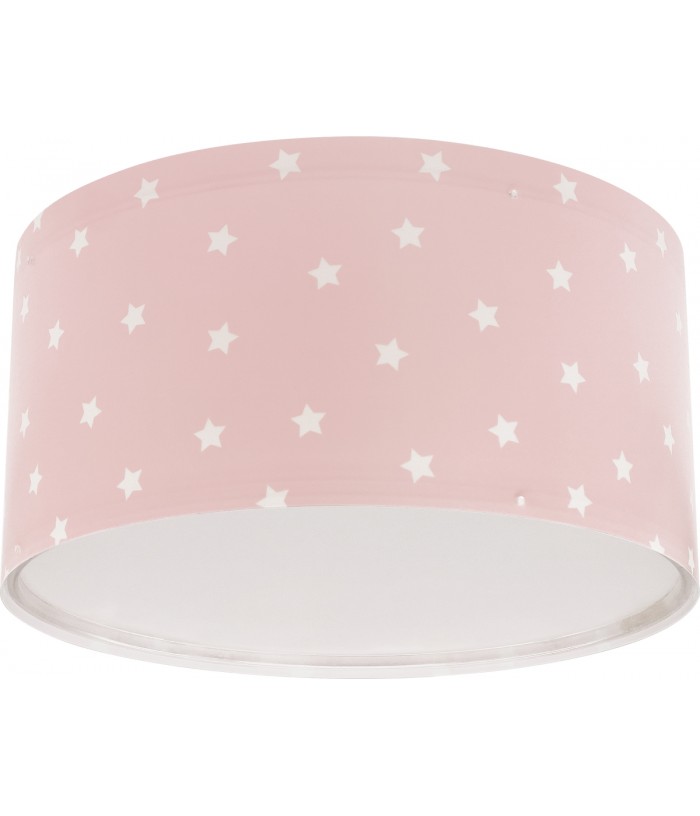 Plafon de teto infantil Star Light Estrela rosa