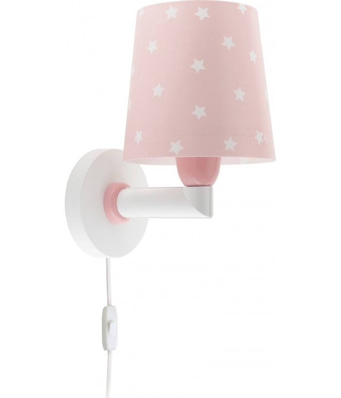 Candeeiro infantil de parede Star Light Estrela rosa