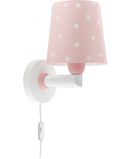 Candeeiro infantil de parede Star Light Estrela rosa