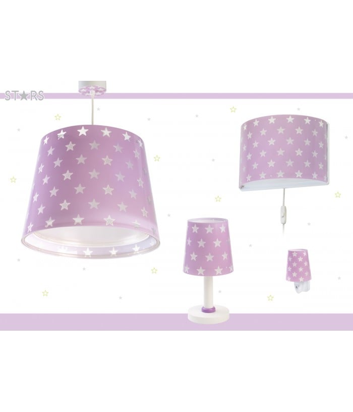 Hanging lamp Stars purple