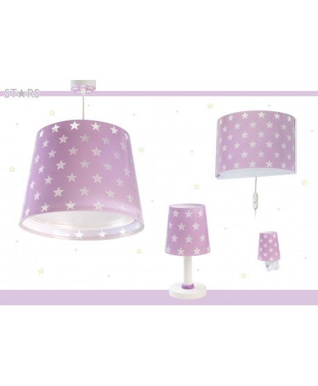 Aplique de pared Stars Estrellas malva