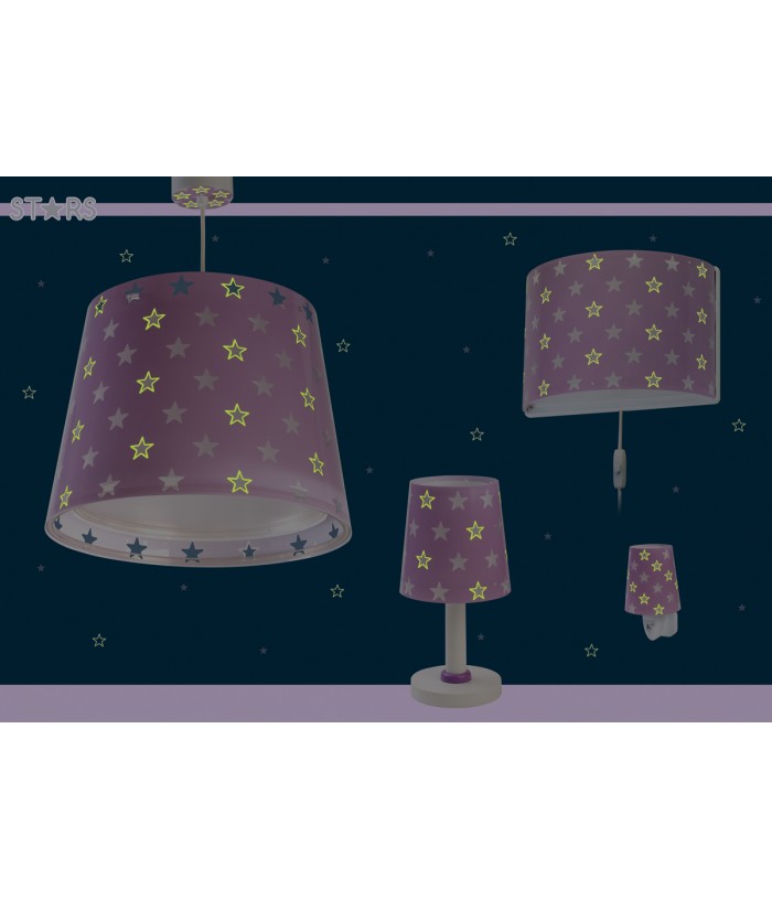 Aplique de pared Stars Estrellas malva