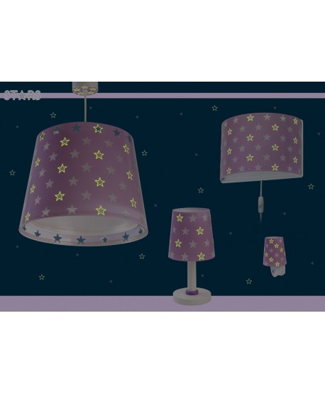 Aplique de pared Stars Estrellas malva