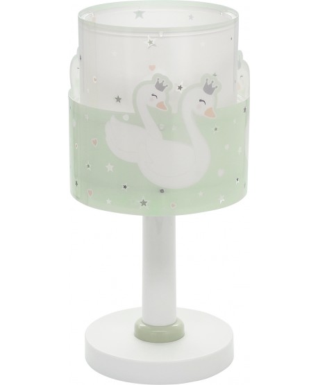 Lámpara de mesa infantil Sweet Love Cisnes Verde