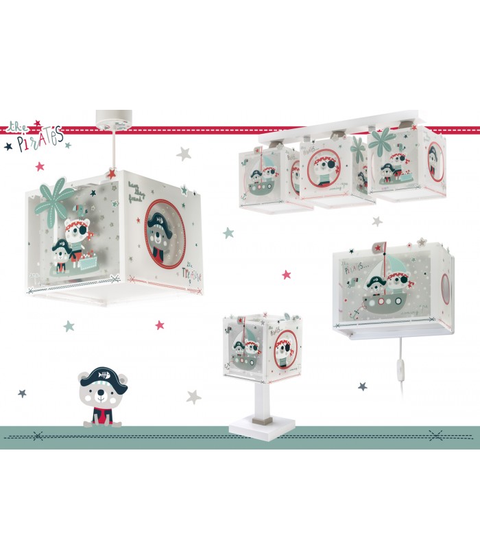 Plafonnier à 3 lampes pour enfants The Pirates