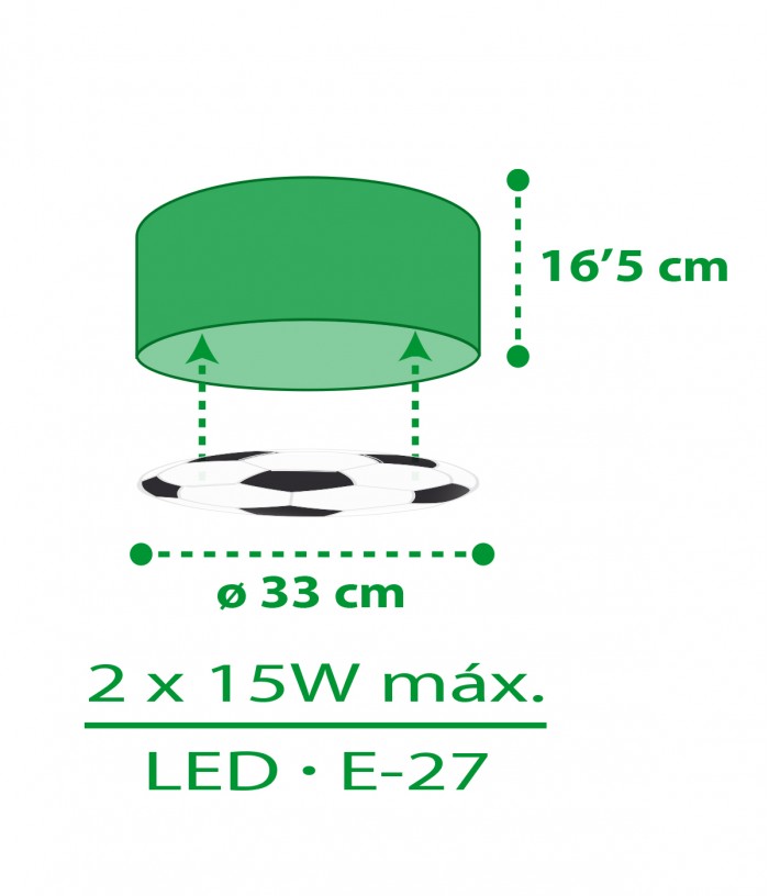 Plafoniera per bambini Football Calcio