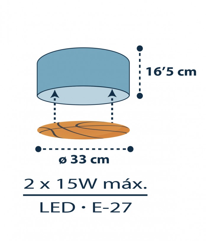 Plafón de techo Basket Baloncesto
