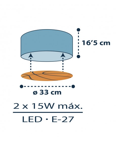Plafón de techo Basket Baloncesto