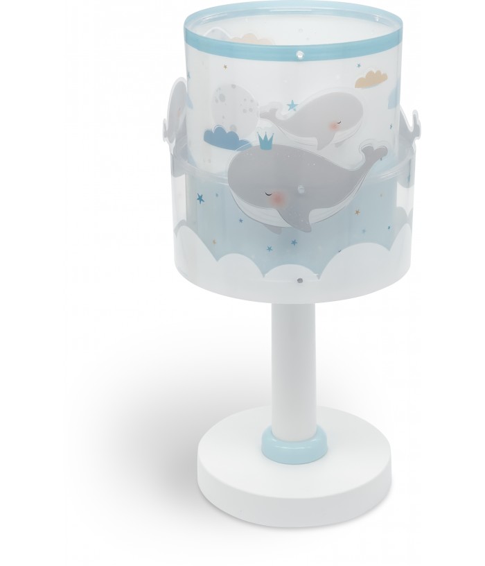 Candeeiro de mesa infantil Whale Dreams Baleia azul