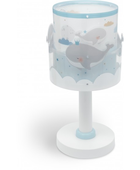 Candeeiro de mesa infantil Whale Dreams Baleia azul