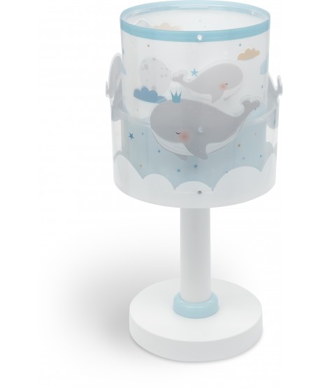 Lampe de chevet pour enfant Whale Dreams Baleine bleu