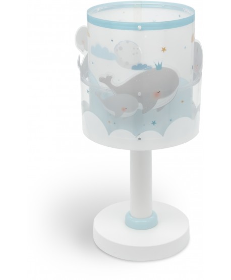 Candeeiro de mesa infantil Whale Dreams Baleia azul