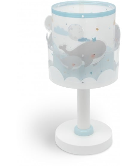 Lampe de chevet pour enfant Whale Dreams Baleine bleu