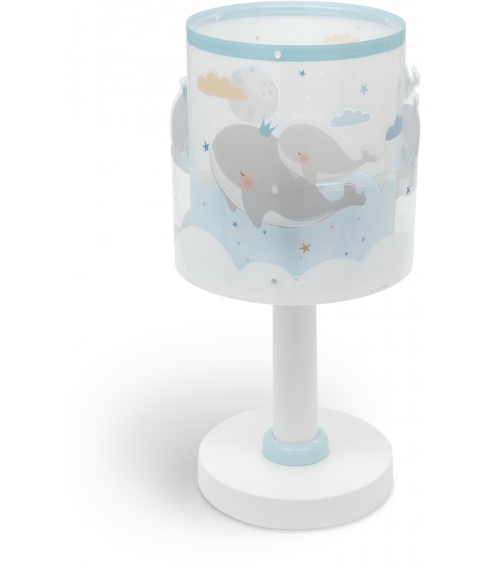 Candeeiro de mesa infantil Whale Dreams Baleia azul