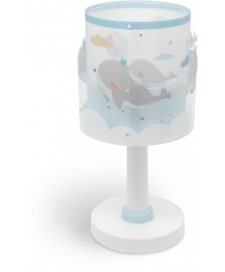 Candeeiro de mesa infantil Whale Dreams Baleia azul