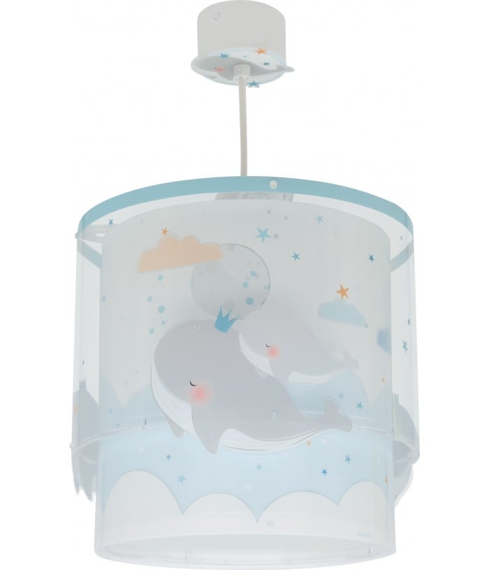 Children's hanging lamp Whale Dreams blue