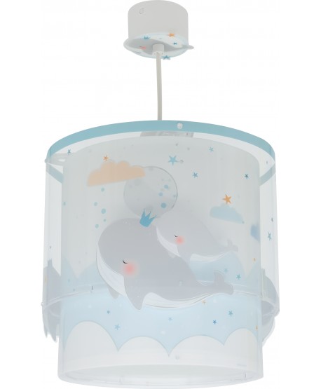 Lámpara de techo infantil Whale Dreams Ballenas azul