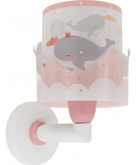 Applique per bambini Whale Dreams Balena rosa