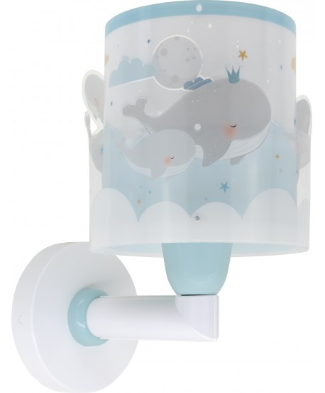 Aplique de pared infantil Whale Dreams Ballenas azul