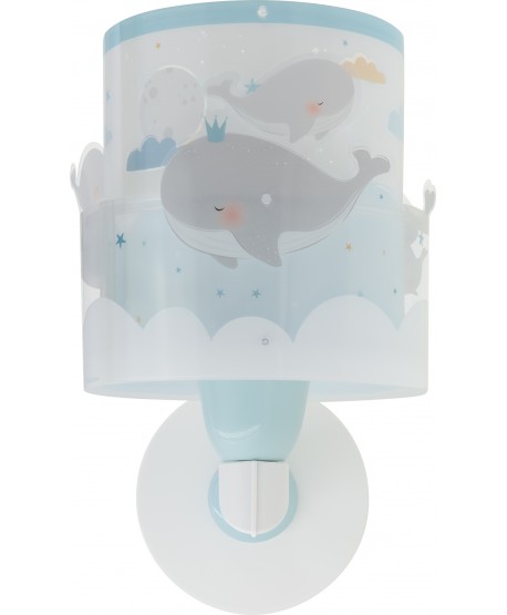 Children's wall lamp Whale Dreams blue