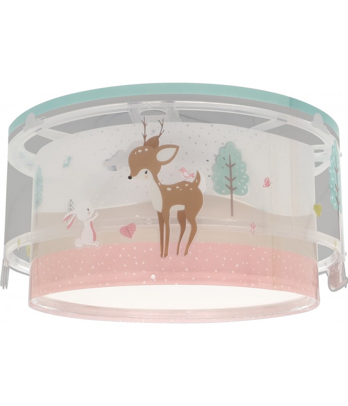Plafon de teto infantil Loving Deer Cervo animais